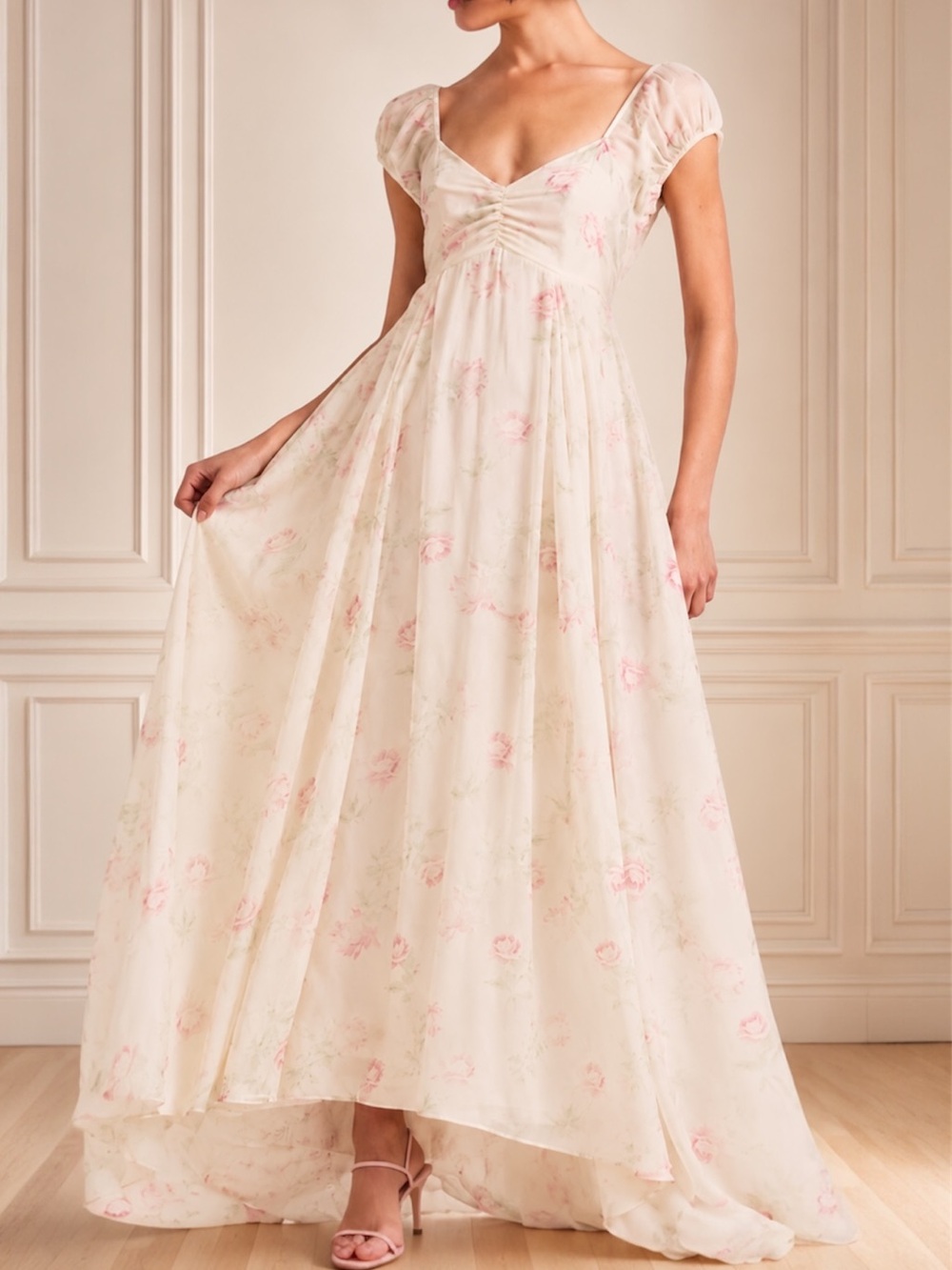 LoveShackFancy Gilvery Maxi Dress | Magnolia Tea Floral Gown | Size 4 | NWT